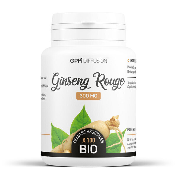 Gph diffusion - Ginseng rouge racine biologique 300 mg - 100 gélules végétales
