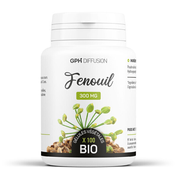 Gph diffusion - Fenouil biologique 300 mg - 100 gélules végétales