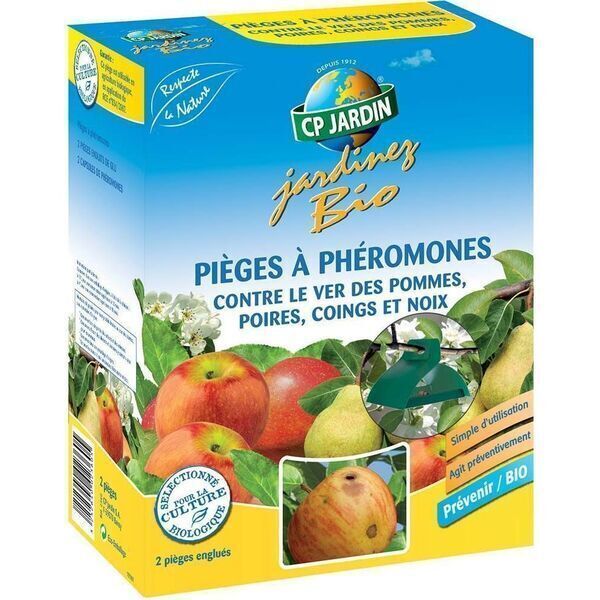 Cp Jardin - 2 pièges à phéromones contre le ver des pommes poires coings et