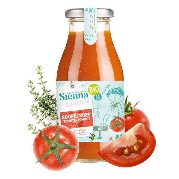 Sienna & Friends - Soupe à la tomate et au thym 260ml - Dès 8 mois