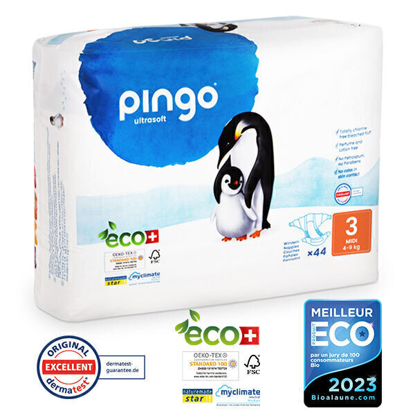 Pingo - 44 couches ecologiques jetables T3 4-9kg