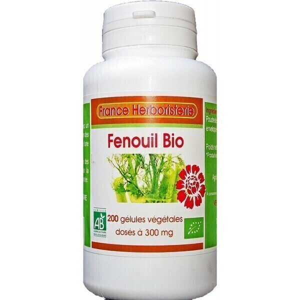 France Herboristerie - 200 gélules FENOUIL BIO AB dosées à 300 mg.