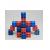 100 cubes encastrables rouge et bleu