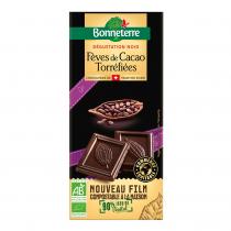 Bonneterre - Chocolat dégustation noir fèves de cacao torrefiées 100g bio