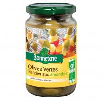 Bonneterre - Olives vertes fourrées aux amandes 190g bio