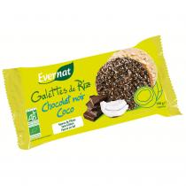 Evernat - Galettes de riz nappées chocolat noir-coco 100g bio