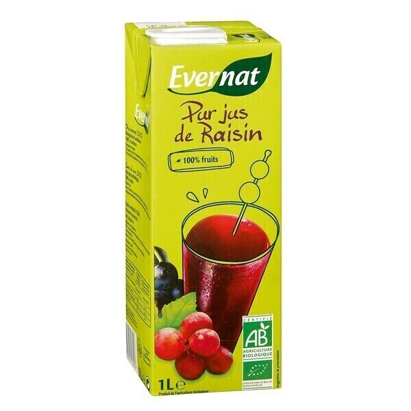 Evernat - 100% pur jus de raisin 1L bio