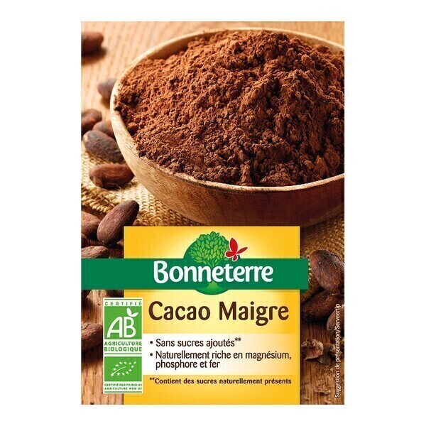 Bonneterre - Cacao maigre 250g bio