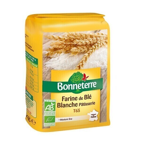 Bonneterre - Farine T65 blanche pâtisserie 1kg bio
