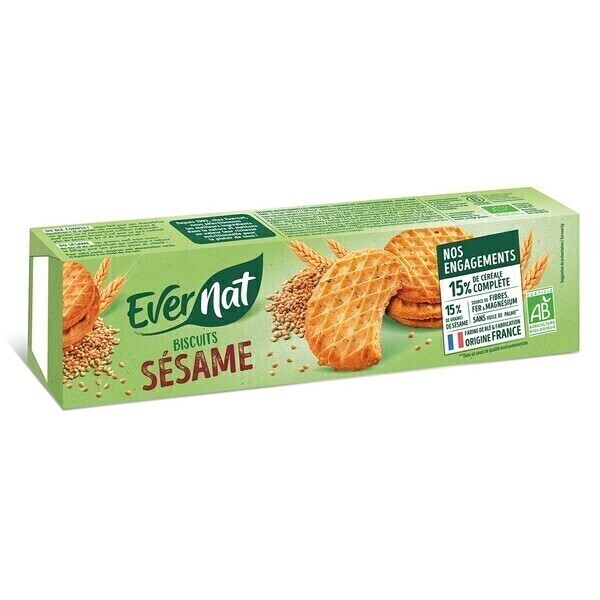 Evernat - Biscuits sésame 150g bio