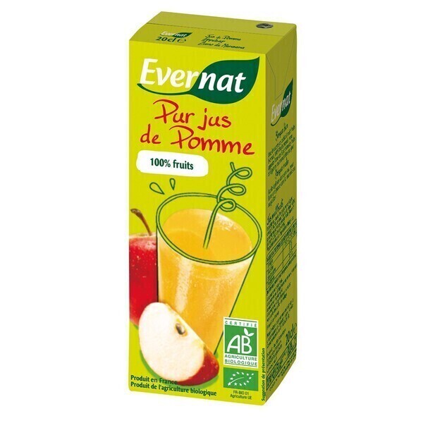 Evernat - 100% pur jus de pomme 20cl bio