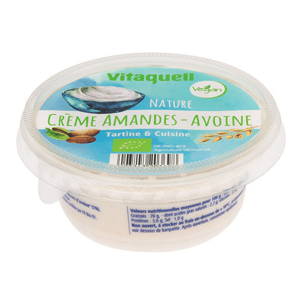 Vitaquell Frais - Crème amandes avoine nature 125g