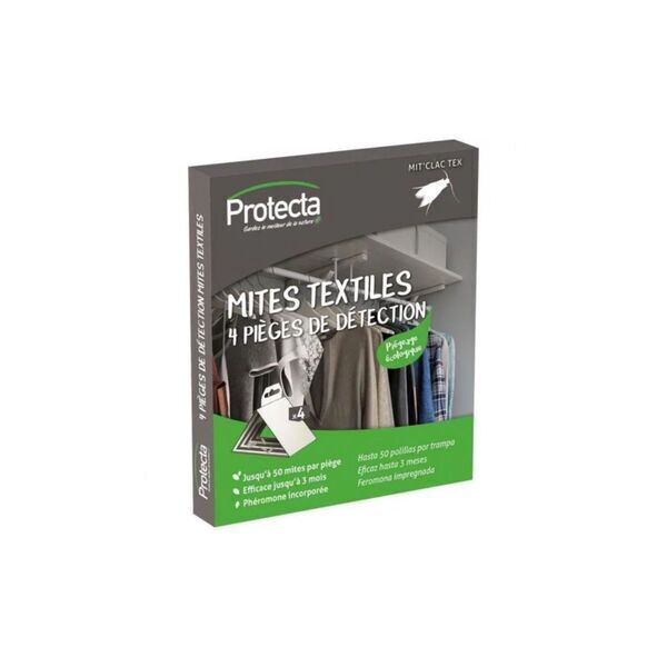 Protecta - 4 pièges de détection de mites textiles