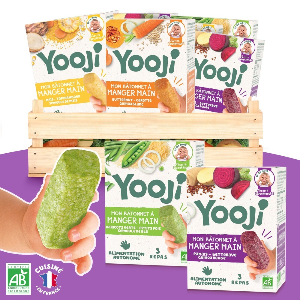 Yooji - Panier DME de Bâtonnets de légumes & féculents bio à manger-main