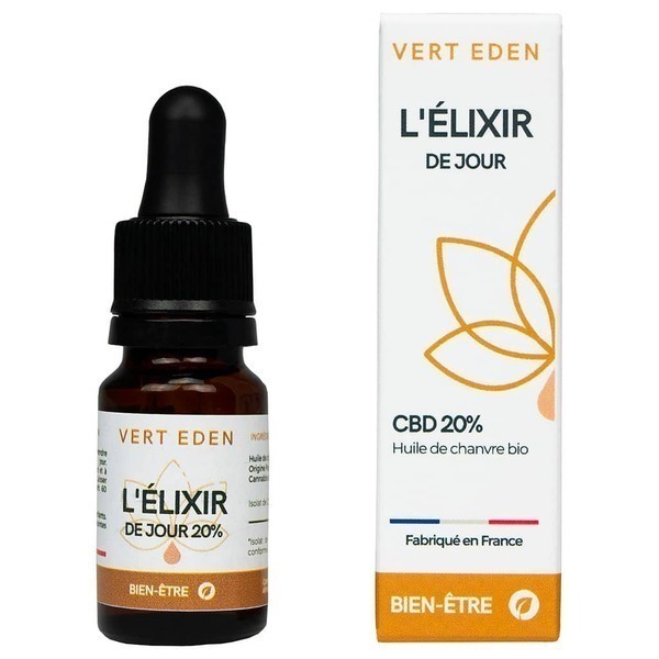 Vert Eden - Elixir de jour - Huile de CBD 20%