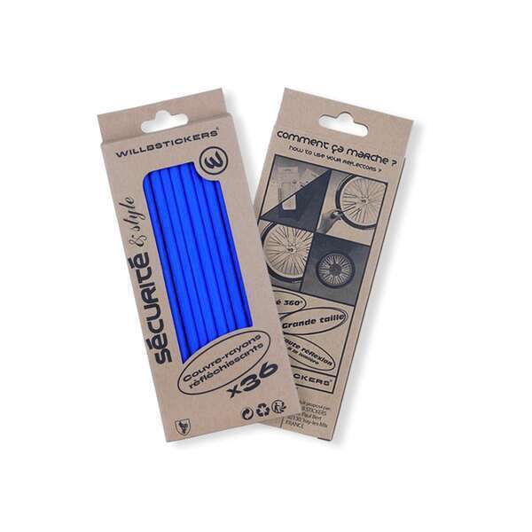 WB Stickers - 36 Réflecteurs de rayons 15 cm - Bleu