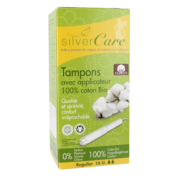 Silver Care - 16 Tampons Coton bio Normal Silver Care - 16 Tampons Coton bio Normal