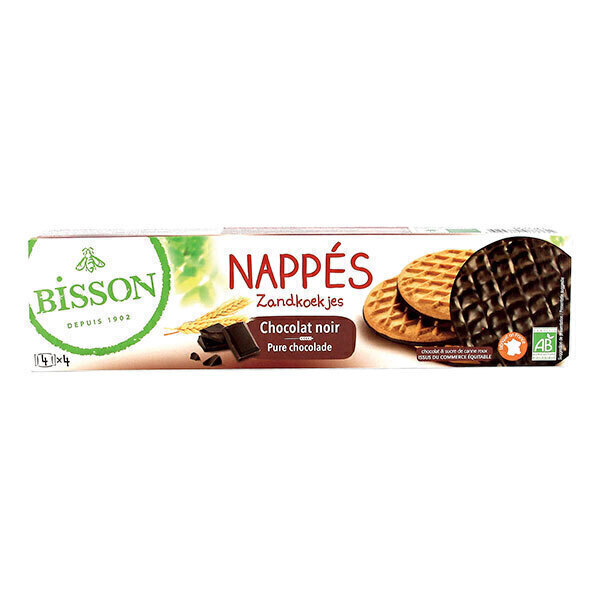 Bisson - Biscuits nappés chocolat noir 120g