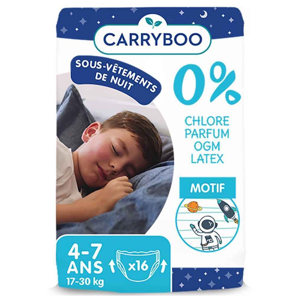 Carryboo - 16 sous-vêtements de nuit absorbants Garçons 4-7 ans