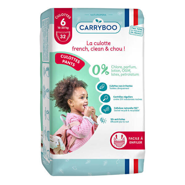 Carryboo - 32 culottes Jumbo T6 (16-30kg) écologiques