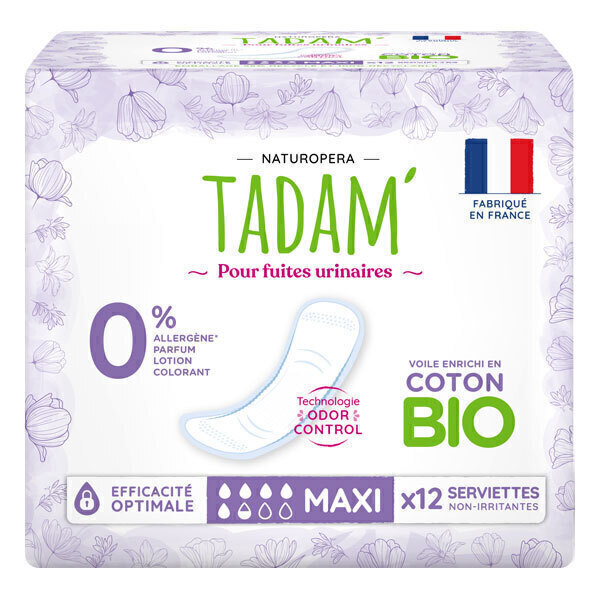 Tadam' - 12 Serviettes Maxi pour fuites urinaires