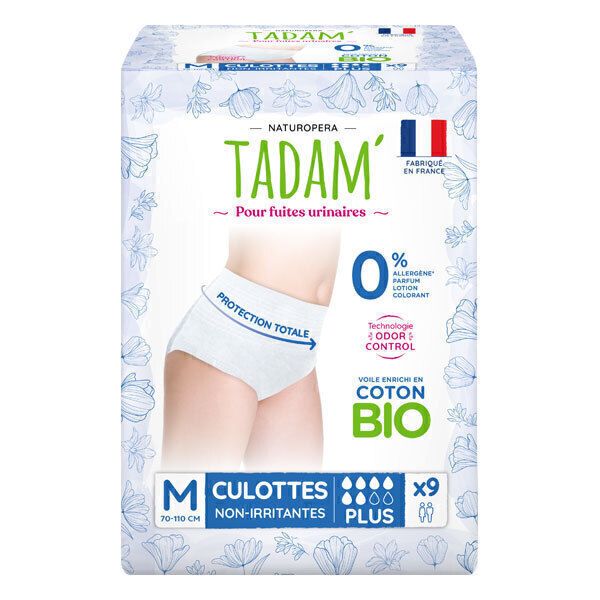 Tadam' - 9 Culottes Plus pour fuites urinaires Taille M