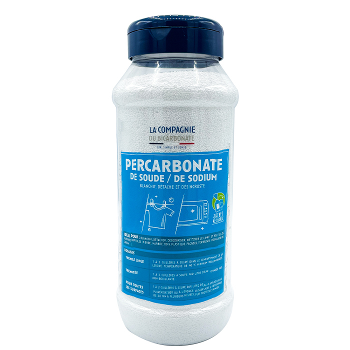 Compagnie du bicarbonate - Percarbonate de soude - Flacon rechargeable 1,1kg  10% gratuits