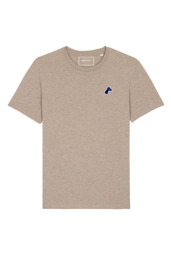 Girafon Bleu - Tee-shirt Brodé Sable unisexe