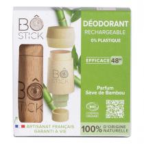 BÔ Stick - Duo applicateur bois et déodorant solide Sève de bambou 45g