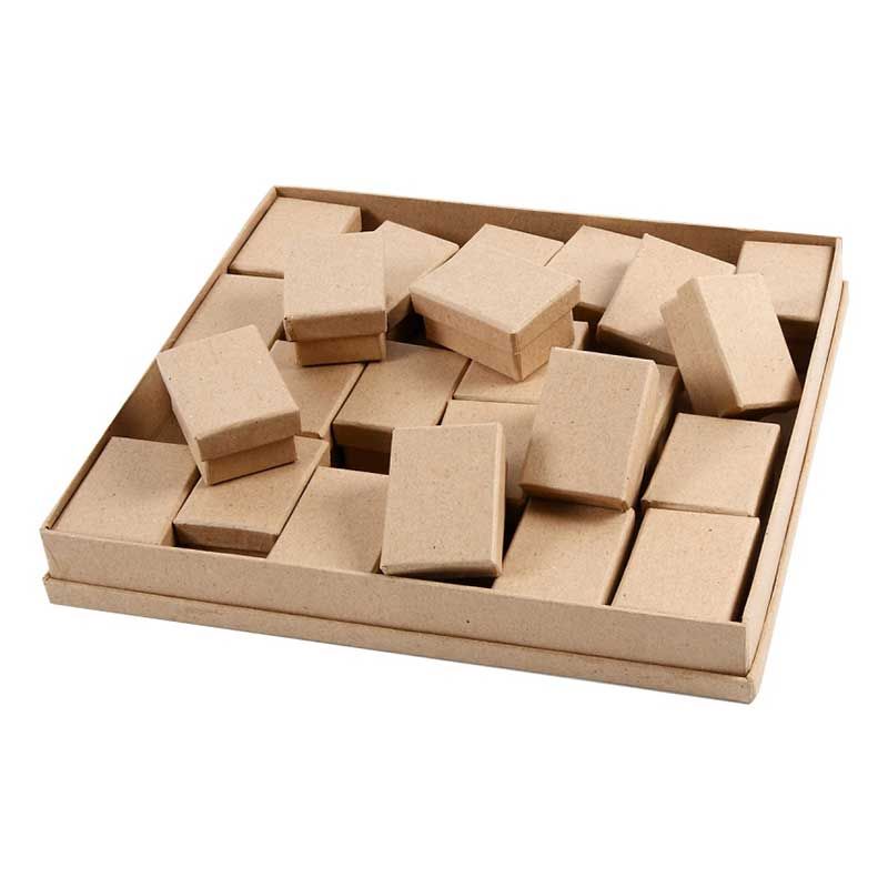 Creotime - 24 petites boîtes en carton - 7 x 5 x 3,5 cm