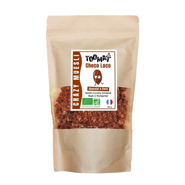 Toomai - Muesli Croustillant Choco Loco - Chocolat & Coco 250g x3