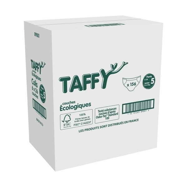 Taffy Ecologiques - Culottes d'apprentissage écologiques Taffy Taille 5 - 12/18 Kg