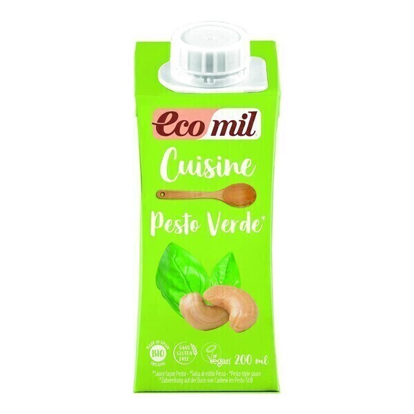 EcoMil - Crème cuisine pesto verde 20cl bio