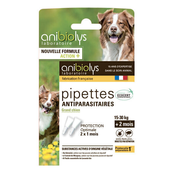 Anibiolys - Pipettes antiparasitaires grand chien 2x2ml