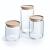Lot de 3 pots de conservation Pure Jar Wood - 0,75L 1L et 1L5 -