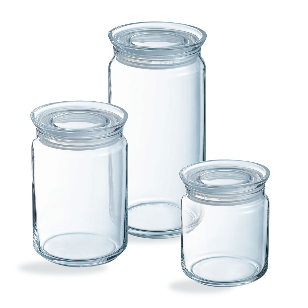 Luminarc - 3 pots de conservation Pure Jar Glass - 70-100-150cl