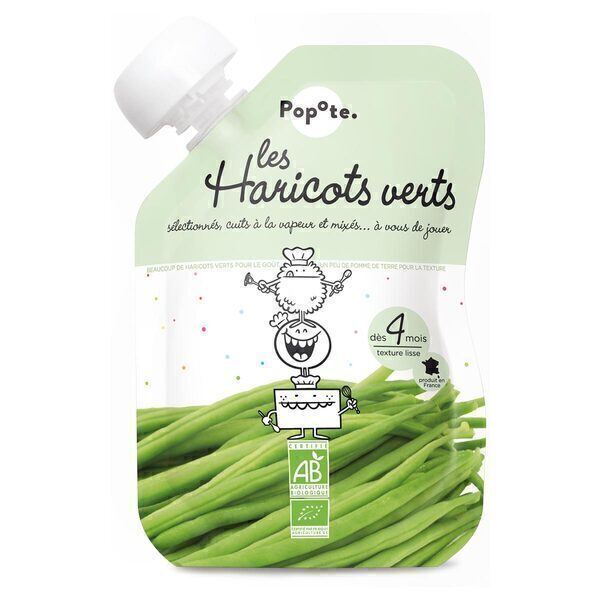 Popote - Gourde L'Haricot Vert Dès 4 mois 120g