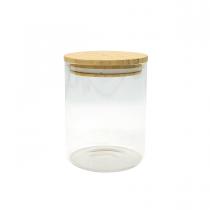 Fackelmann - Boîte de conservation en verre 0,9L avec couvercle en Bambou