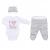 Ensemble vêtements bébé en coton Blanc Naissance 50cm