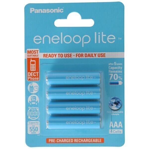 Panasonic - 4 pièces eneloop lite Micro batterie BK-4LCCE / 4BE batterie