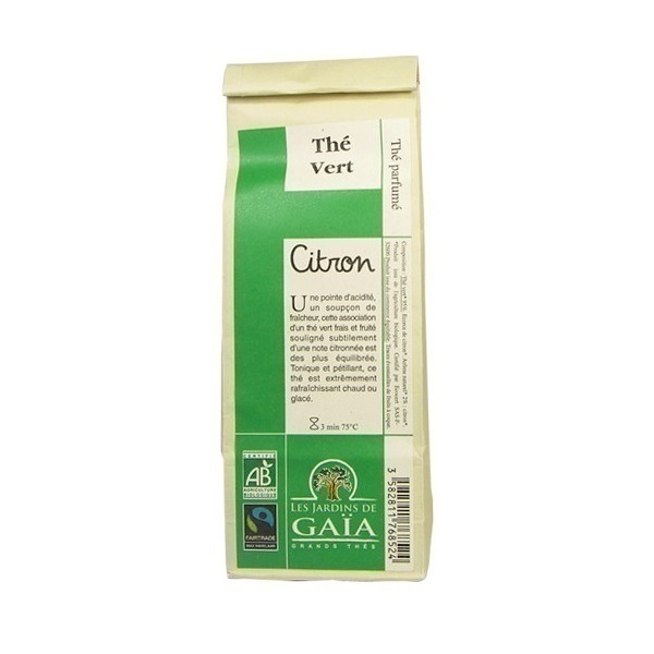 Les jardins de Gaïa - Thé vert citron - sachet 100g Les jardins de Gaïa - Thé vert citron - sachet 100g