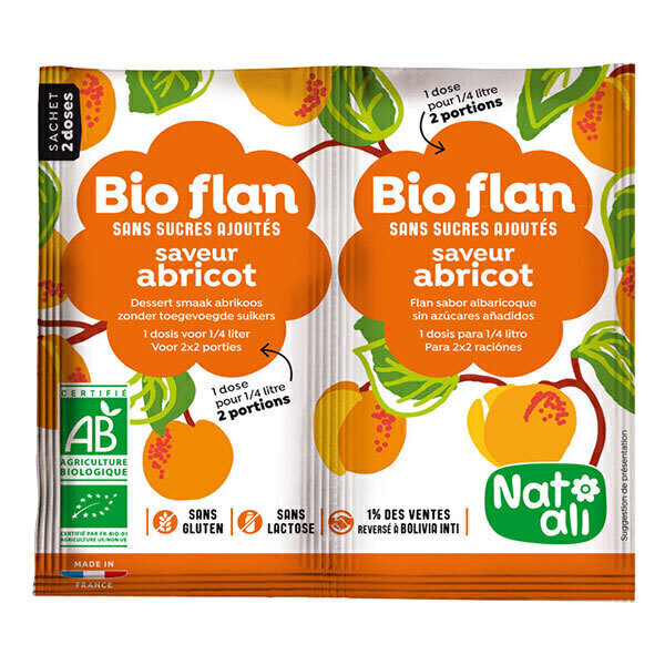 Natali - Bioflan Abricot sans sucre 8g Natali - Bioflan Abricot sans sucre 8g
