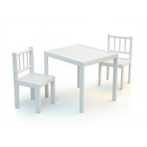 Webaby - WEBABY - Ensemble 1 table + 2 chaises Blanc