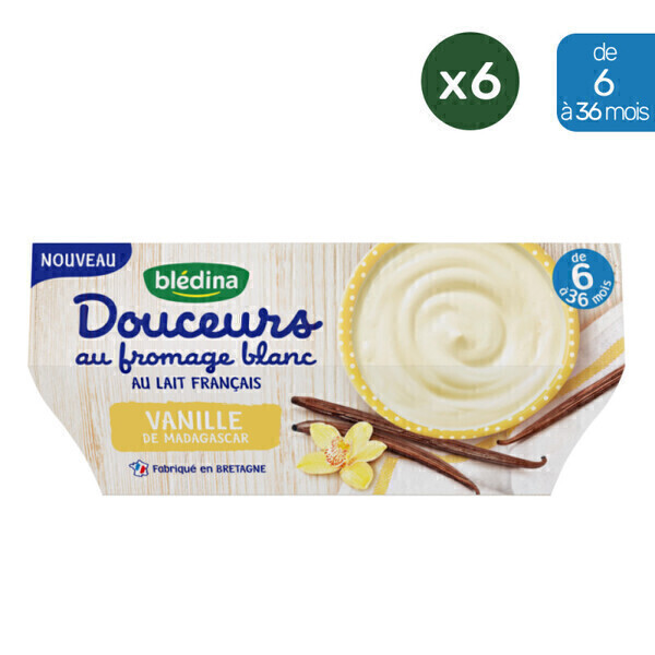 Les Récoltes bio - 24 Douceurs au fromage blanc Vanille de Madagascar 6x(4x100g)
