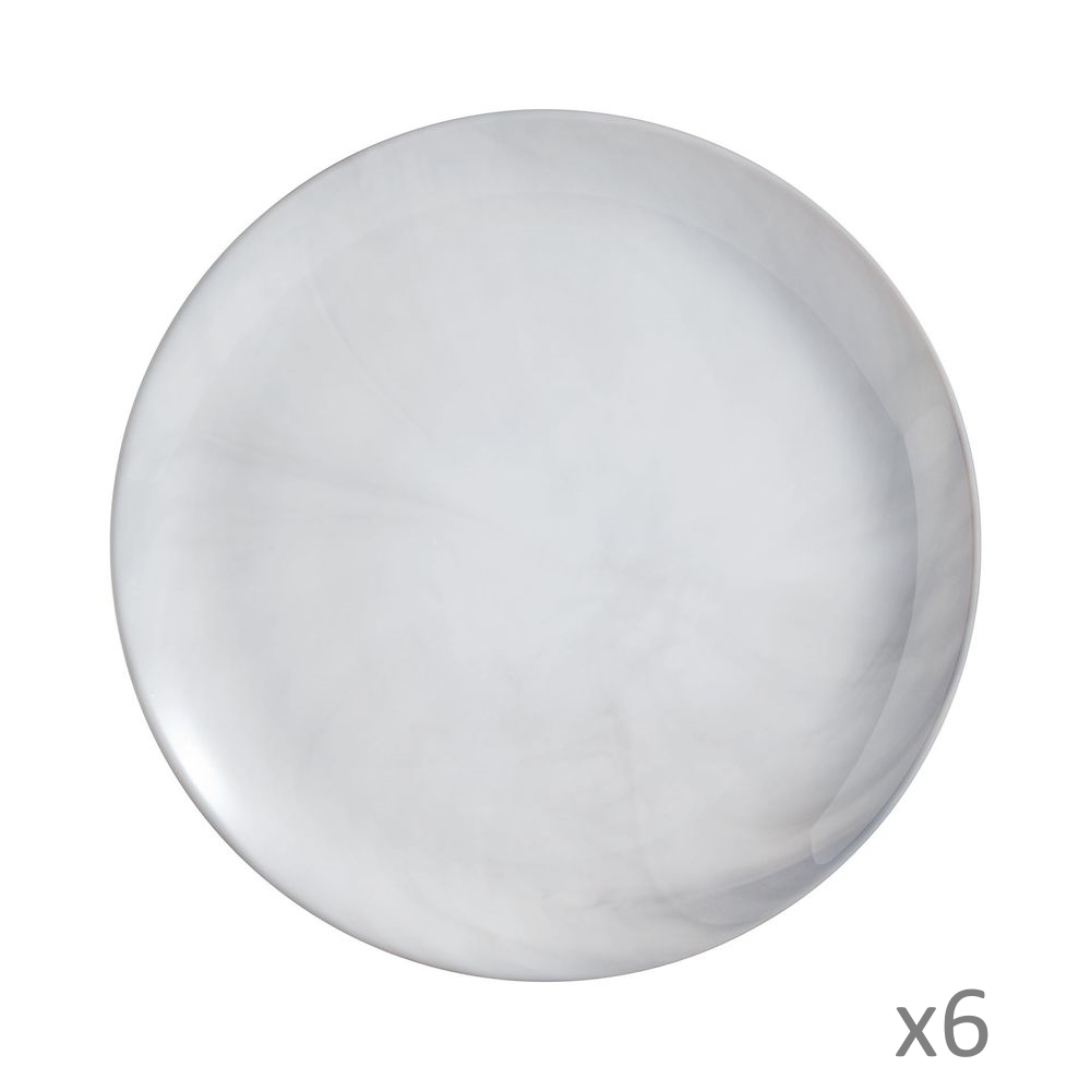 Luminarc - 6 assiettes 25cm Diwali Marble - Luminarc