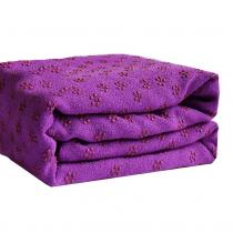 Tortue de Jade - Serviette tapis yoga antidérapante violette microfibres 183x61cm