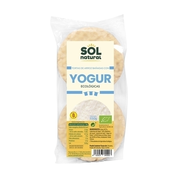 Sol Natural - Galettes de riz au yaourt nature 100 g