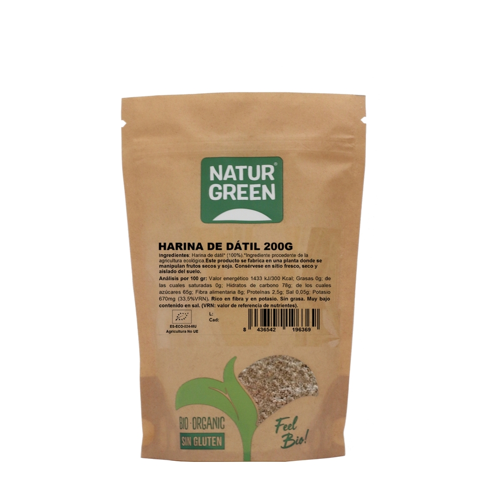 NaturGreen - Farine de dattes 200 g de poudre