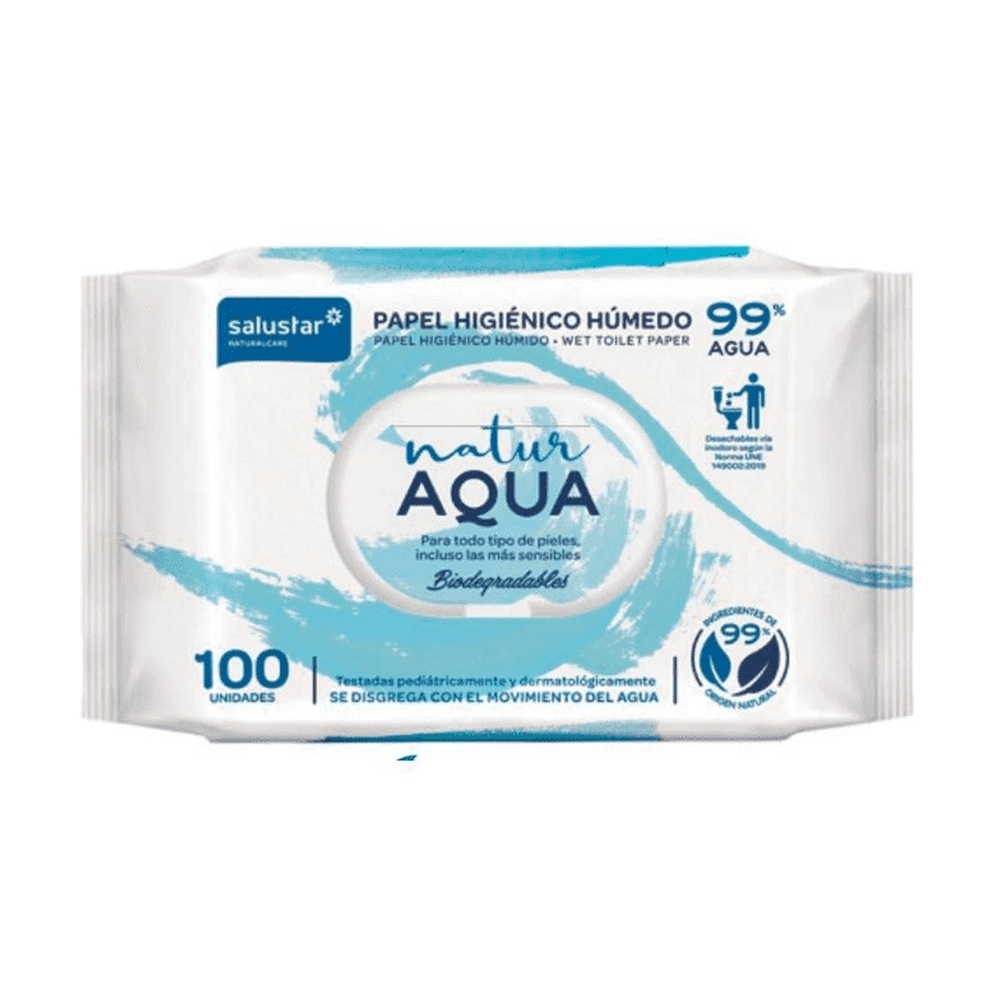 Salustar - Serviette de toilette Natur Aqua 100 unités