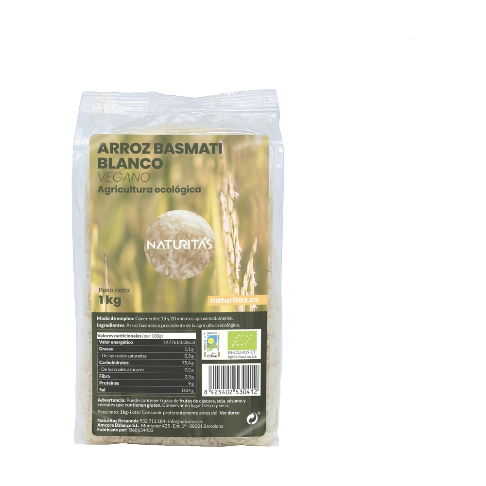 NATURITAS - Riz blanc basmati bio 1 kg